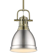 Duncan 1 Light Small Pendant with Rod 14.25 Inch Tall by Golden - 3604-S
