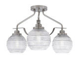 Odyssey 3 Light 16.5 Inch Wide Semi Flush Mount by Toltec - 2607-MB-5110