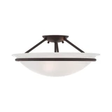 Newburgh 3 Light 16 Inch Wide Semi Flush Mount by Livex - 4824