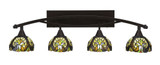 Bow 4 Light Vanity Light 39.25 Inch Length by Toltec - 174--1175-3925
