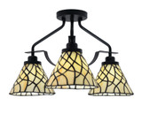 Odyssey 3 Light 17.75 Inch Wide Steel Semi Flush Mount by Toltec - 2607-MB-9115