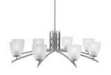 Kurve 8 Light Oversized Chandelier by Toltec 3708-GP-24 - 3708-GP-24