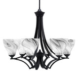 Zilo 6 Light Large Chandelier by Toltec 566-GP-4769 - 566-GP-4769