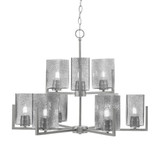 Atlas 9 Light Chandelier 21.5 Inch Tall and 28 Inch Wide by Toltec - 4509-NAB-541