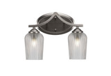 Zilo 2 Light Vanity Light 11.5 Inch Tall by Toltec - 552-1425-115
