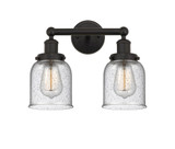 Bell 2 Light Mercury Glass Vanity Light 15.5 Inch Wide by Innovations - 616-2W-G54