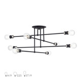 Delacroix 8 Light 35 Inch Wide Semi Flush Mount by Livex - 47179