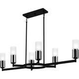 Cruz 6 Light Linear Chandelier 10.25 Inch Tall and 48 Inch Wide by Quoizel - CRZ648