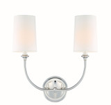Sylvan 2 Light Candle Style Wall Sconce 15.5 Inch Wide by Crystorama - 2242