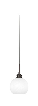 Edge 1 Light Steel Mini Cord Pendant 10 Inch Tall by Toltec - 1152-5.75