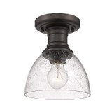 Hines 1 Light 6.88 Inch Wide Semi Flush Mount by Golden - 3118-SF
