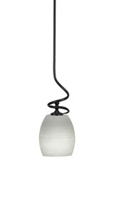 Capri 1 Light Mini Stem Hung Pendant 16.5 Inch Tall by Toltec - 901-BN-615