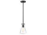 1 Light Mid Century Modern Small Pendant 10.5 Inch Tall by Meridian - M70063