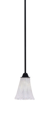 Paramount 1 Light Steel Stem Hung Mini Pendant 10.5 Inch Tall by Toltec - 3401-MB-680