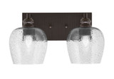 Edge 2 Light Down Glass Vanity Light by Toltec - 1162-BN-4810