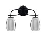 Cavella 2 Light Vanity Light with Metal Shade 16.5 Inch Length by Toltec - 3912-MB-426-CH