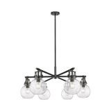 Newton Sphere 6 Light Stem Chandelier 16 Inch X 26 Inch Wide by Innovations - 411-6CR-G410-7_P