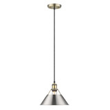 Orwell 1 Light Small Pendant 10 Inch Length by Golden - 3306-M