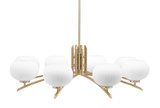 Kurve 8 Light Oversized Chandelier by Toltec 3708-NAB-202 - 3708-NAB-202