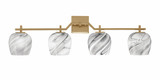 Corbin 4 Light Bath Bar 10.5 Inch Tall and 36 Inch Length by Toltec - 2314-105-36