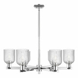 Bridal Veil 6 Light Stem Chandelier 34.75 Inch Wide by Innovations - 716-6CR-G559-5