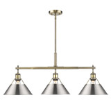 Orwell 3 Light Oversized Linear Pendant by Golden - 3306-LP