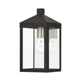 Nyack 1 Light Clear Glass Outdoor Wall Lantern 12.75 Inch Tall by Livex - 20582