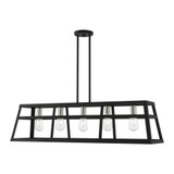 Schofield 5 Light Caged Linear Chandelier by Livex - 49565
