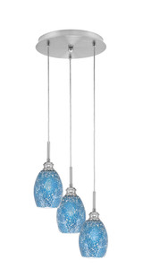 Array 3 Light Medium Pendant 11.25 Inch Wide by Toltec - 1818-BN-11.25
