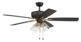 Pro Plus 5 Blade Ceiling Fan with Light 52 Inch Blade Span by Craftmade - P104