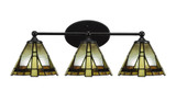 Capri 3 Light Art Glass Vanity Light 23.5 Inch Length by Toltec - 5913-825235