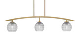 Kurve 3 Light Down Glass Bar Island Pendant by Toltec - 3736-NAB-4622