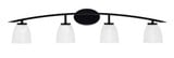 Kurve 4 Light Vanity Light 8.75 Inch Tall by Toltec - 3724-MB-59