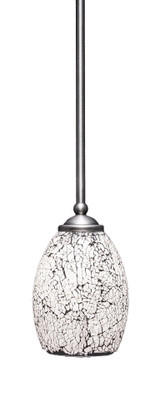Zilo 1 Light Stem Hung Mini Pendant 8 Inch Tall by Toltec - 560-GP-4165