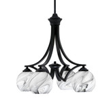Zilo 4 Light Medium Chandelier by Toltec 568-DG-4100 - 568-DG-4100