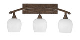 Bow 3 Light Bubble Glass Vanity Light 27.5 Inch Length by Toltec - 173-1225-48