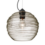 Wave 10 1 Light Small Cord Pendant 10 Inch Tall by Besa - 1KX-4627