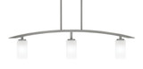 Kurve 3 Light Island Pendant 10.75 Inch Tall by Toltec - 3736-GP-541