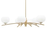 Kurve 6 Light Large Chandelier by Toltec 3746-NAB-202 - 3746-NAB-202