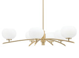 Kurve 6 Light Large Chandelier by Toltec 3746-NAB-202 - 3746-NAB-202