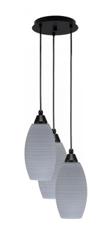 Array 3 Light Medium Pendant 13.25 Inch Tall by Toltec - 1816-MB-11.5