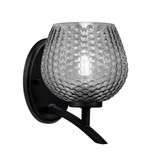 Kurve 1 Light Textured Wall Sconce 8.25 Inch Tall by Toltec - 3721-460
