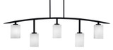 Kurve 5 Light Glass Bar Island Pendant 51.25 Inch Length by Toltec - 3745-MB-210