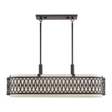 Vistaview 6 Light Small Linear Chandelier by Livex - 53437