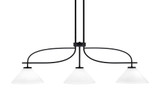 Cavella 3 Light Steel Small Island Pendant 42.25 Inch Length by Toltec - 3936-MB-304