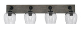 Oxbridge 4 Light Steel Vanity Light 36.5 Inch Length by Toltec - 1774-GPDW-4810