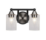 Paramount 2 Light Steel Vanity Light 12.5 Inch Length by Toltec - 3422-BN-310
