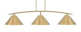 Kurve 3 Light Island Pendant 54.25 Inch Length by Toltec - 3733-420