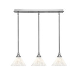 Any 3 Light Italian Ice Glass Small Linear Pendant by Toltec - 25-7-7-24