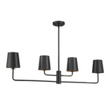 4 Light Small Linear Chandelier by Meridian - M100127